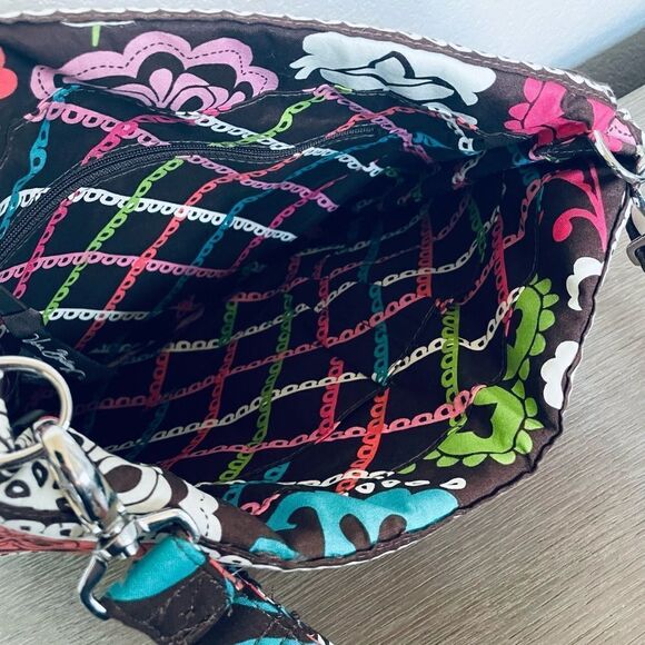 Vera Bradley Floral Multicolor Brown Quilted Handbag - Picture 5 of 7